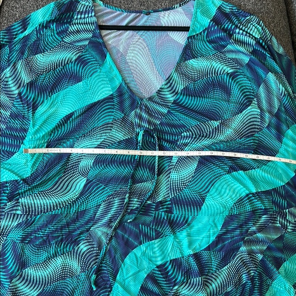 Vix by Paula Hermanny - Teal and Navy Patterned Kaftan - Picture 7 of 8
